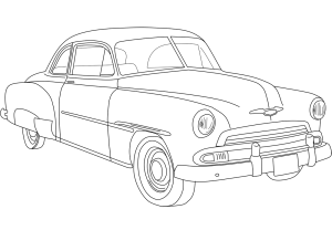 Tô màu 1951 chevrolet deluxe