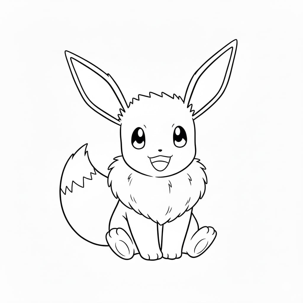 Tô màu Eevee Cười