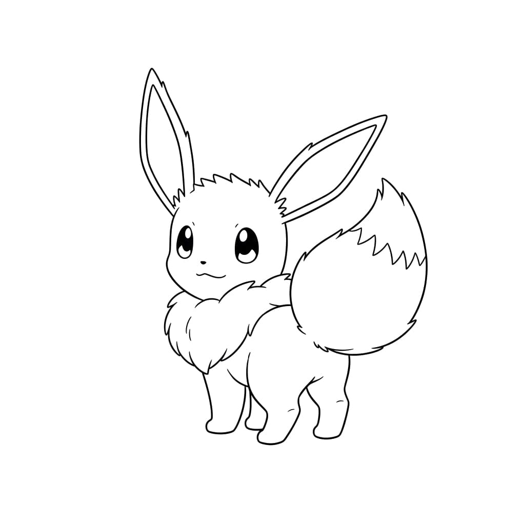 Tô màu Eevee Đang Đứng