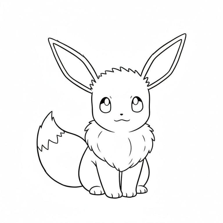 Tô màu Eevee Đang Ngồi