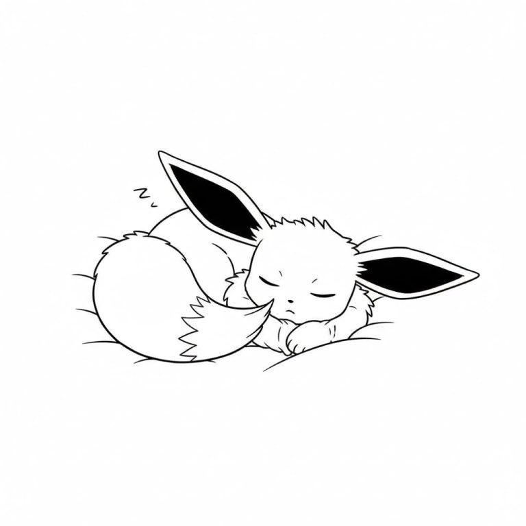 Tô màu Eevee Ngủ