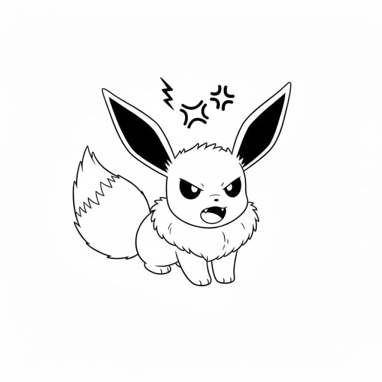 Tô màu Eevee Tức Giận