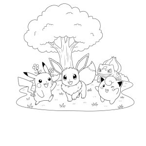 Tô màu Eevee Và Những Người Bạn