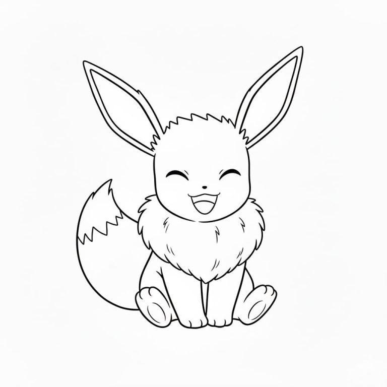 Tô màu Eevee Vui Vẻ