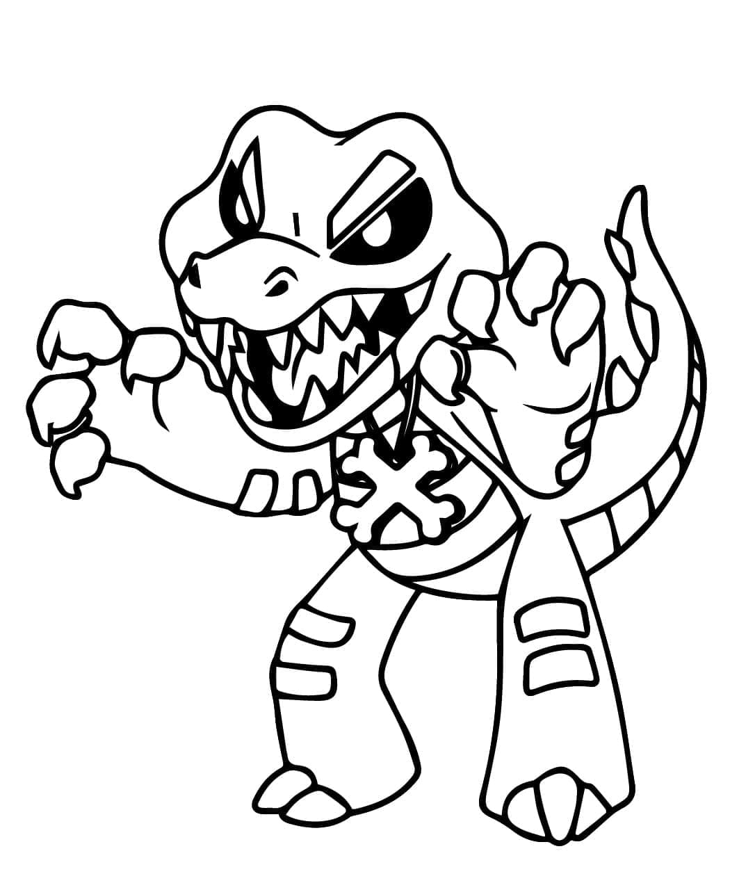 Tô màu Allister Gator Trong Nightmare Critters