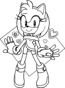 Tô màu Amy Rose Đáng Yêu