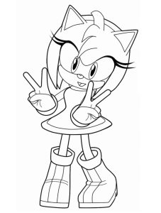 Tô màu Amy Rose Dễ Thương