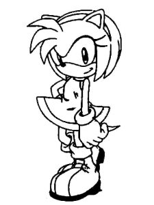 Tô màu Amy Rose Mỉm Cười