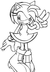 Tô màu Amy Rose Thân Thiện