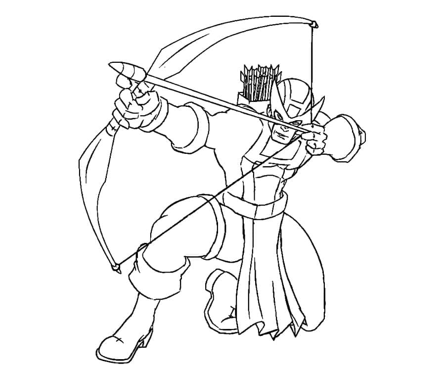 Tô màu Anh Hùng Hawkeye Ngầu