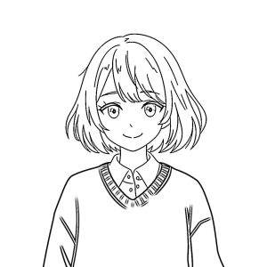 Tô màu Anime Girl Ngầu Cười