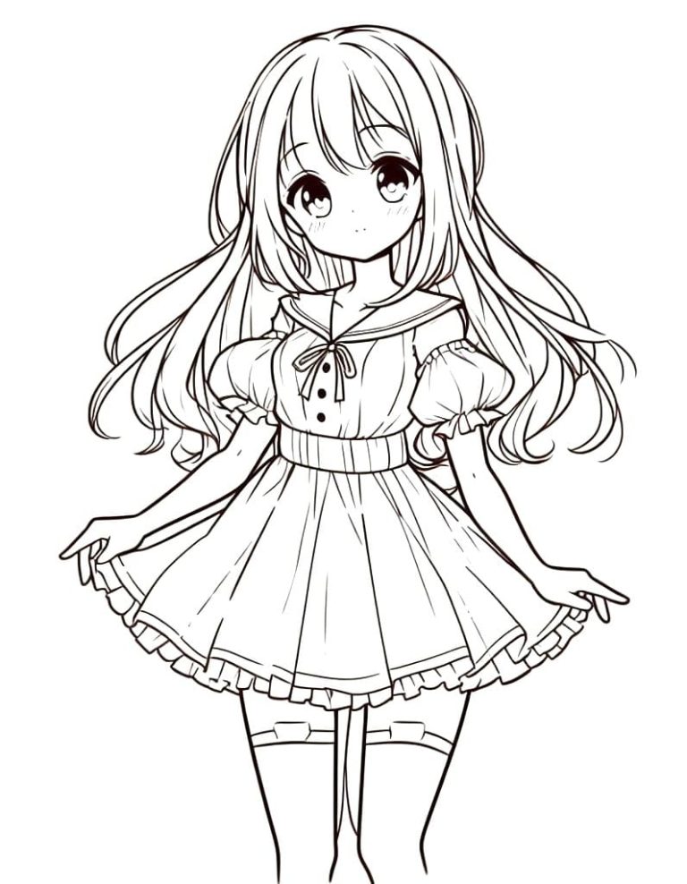 Tô màu Anime Girl Ngầu Cute