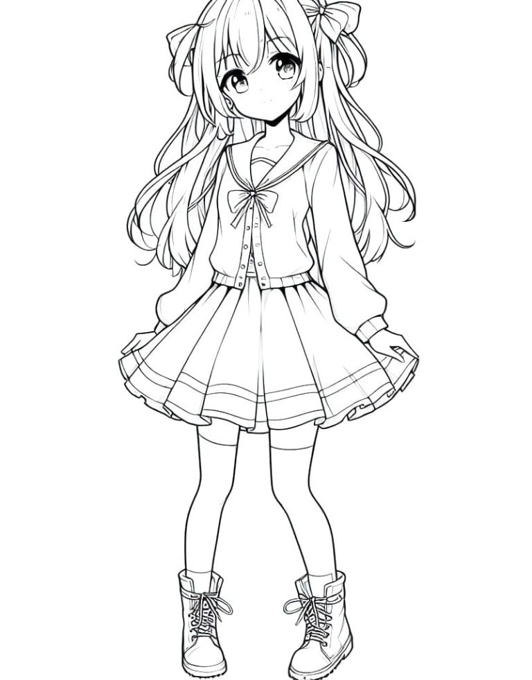 Tô màu Anime Girl Ngầu Đáng Yêu