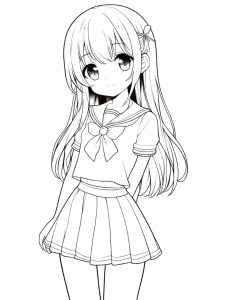 Tô màu Anime Girl Ngầu Dễ Thương