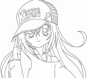 Tô màu Anime Girl Ngầu Đội Mũ