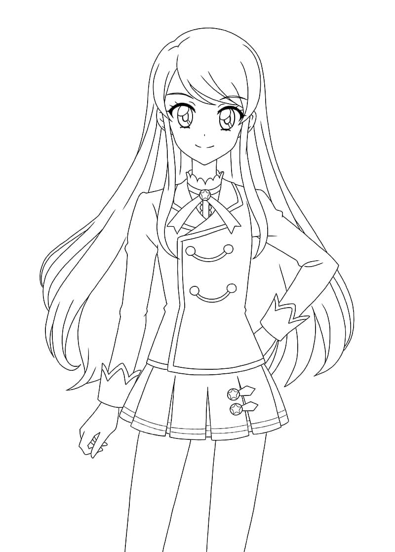 Tô màu Anime Girl Ngầu Mỉm Cười