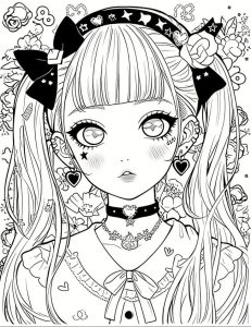 Tô màu Anime Girl Ngầu Rất Đẹp