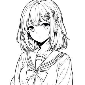 Tô màu Anime Girl Ngầu Xinh Đẹp