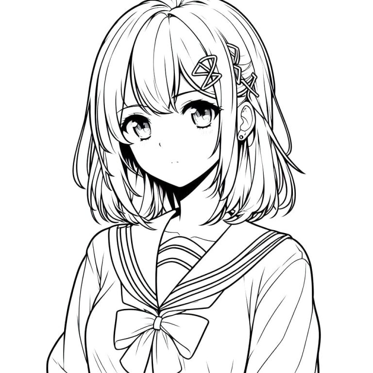 Tô màu Anime Girl Ngầu Xinh Đẹp