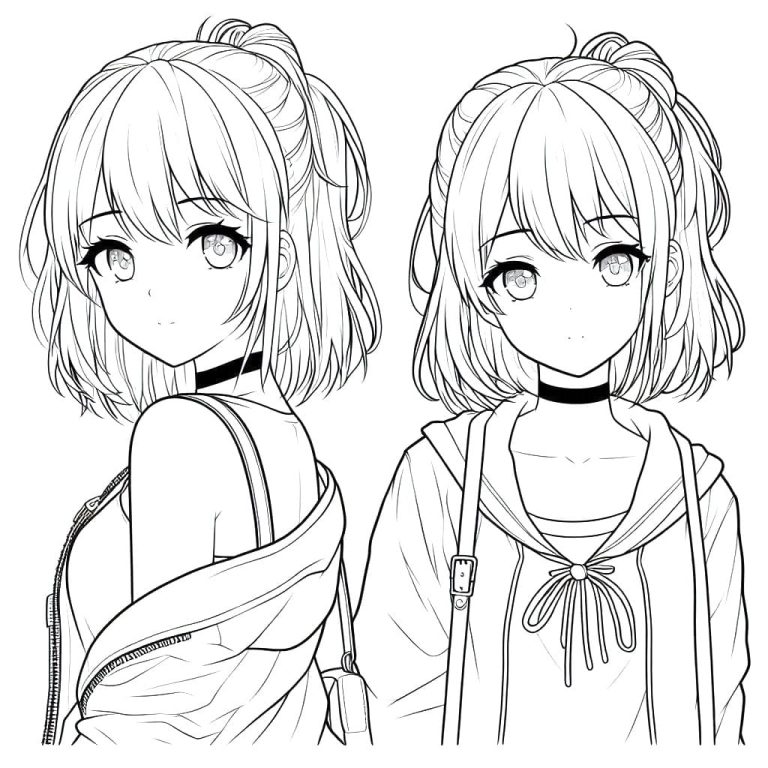 Tô màu Anime Girl Ngầu Xinh Xắn