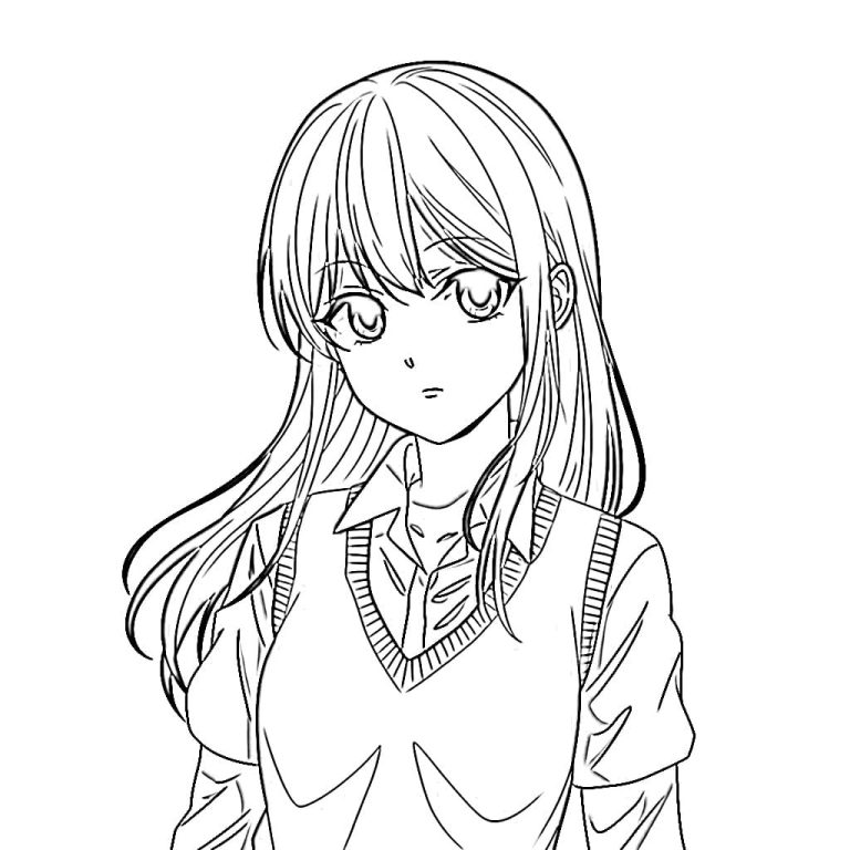 Tô màu Anime Girl Ngầu và Đơn Giản