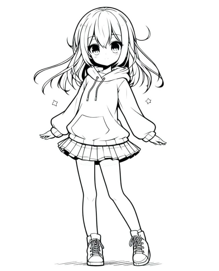Tô màu Anime Girl Ngầu và Xinh Đẹp