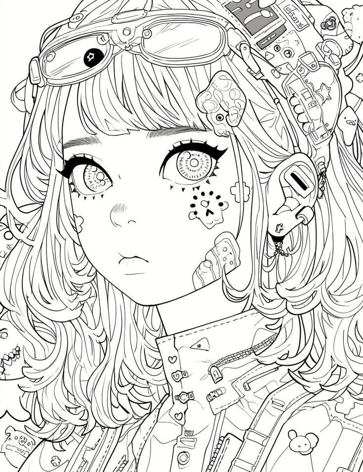 Tô màu Anime Girl Rất Ngầu