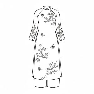 Tô màu Áo Dài Việt Nam