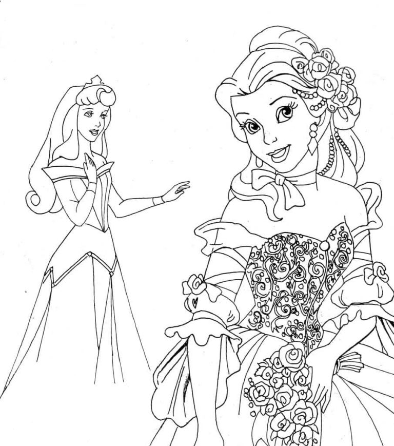 Tô màu Ariel Và Bella