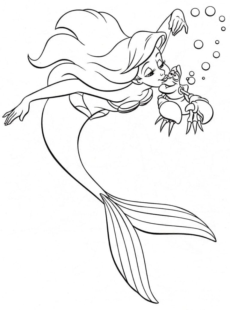 Tô màu Ariel Và Sebastian
