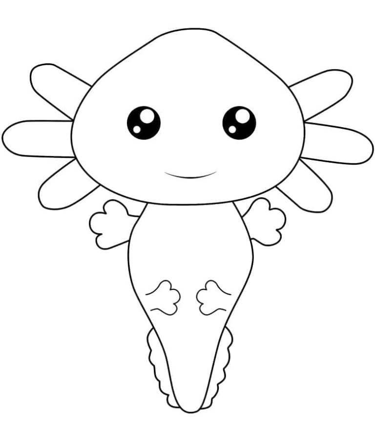 Tô màu Axolotl Cute