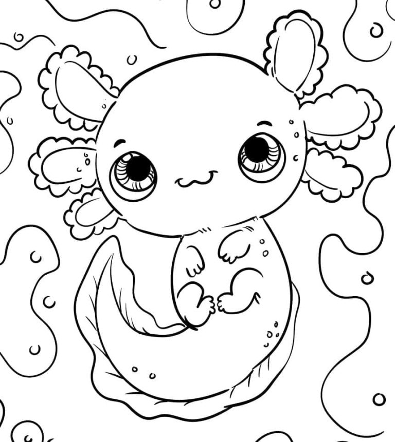 Tô màu Axolotl Dễ Thương