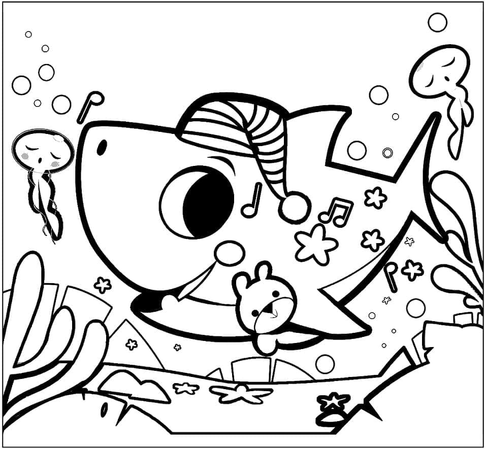 Tô màu Baby Shark 5