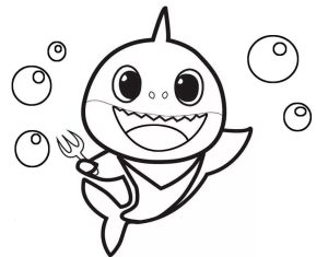 Tô màu Baby Shark Cute