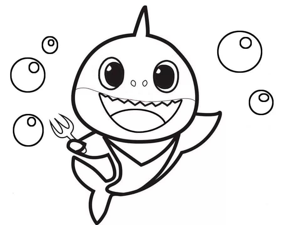Tô màu Baby Shark Cute