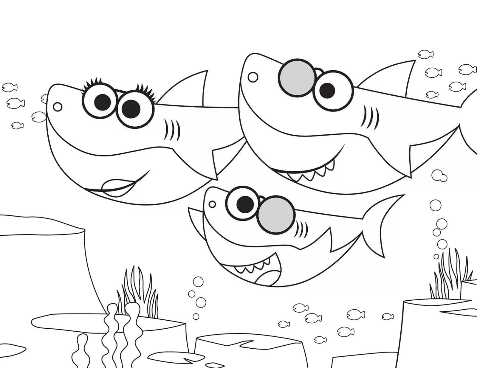 Tô màu Baby Shark Đáng Yêu Nhất