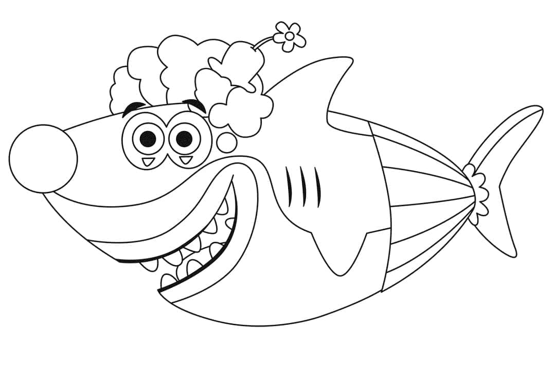 Tô màu Baby Shark Vui Nhộn
