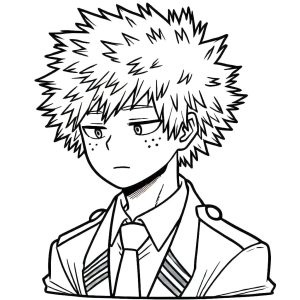 Tô màu Bakugo Buồn Bã
