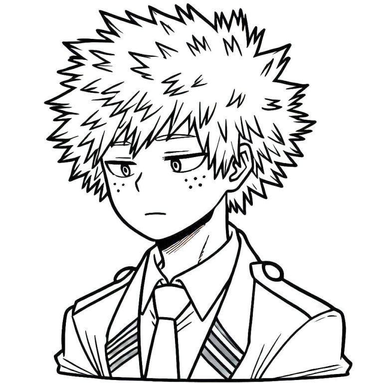 Tô màu Bakugo Buồn Bã