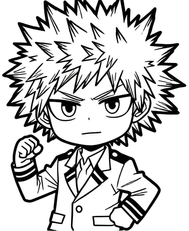 Tô màu Bakugo Cute