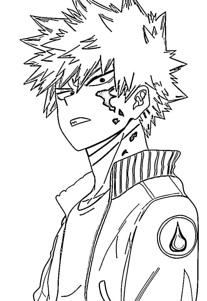 Tô màu Bakugo Mạnh Mẽ