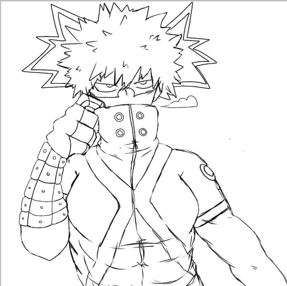 Tô màu Bakugo Ngầu