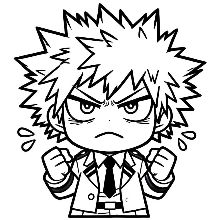Tô màu Bakugo Tức Giận