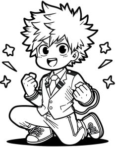 Tô màu Bakugo Vui Vẻ