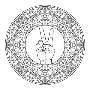Tô màu Bàn Tay Mandala