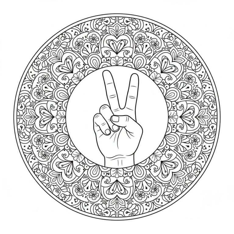 Tô màu Bàn Tay Mandala