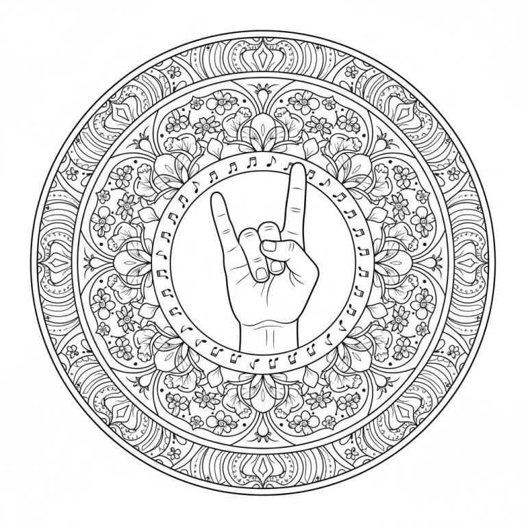 Tô màu Bàn Tay Phong Cách Mandala
