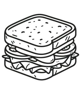 Tô màu Bánh Mì Kẹp Đầy