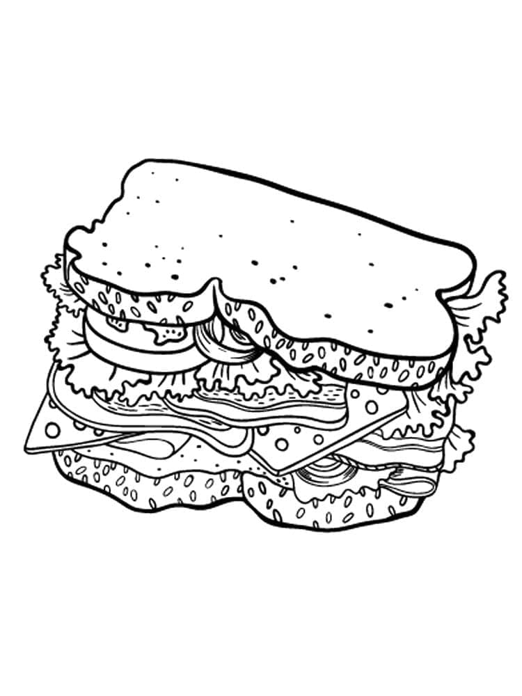 Tô màu Bánh Mì Kẹp Ngon Nhất