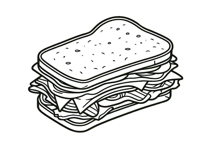 Tô màu Bánh Mì Kẹp Ngon